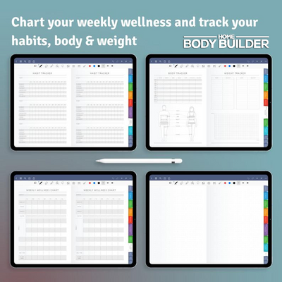 Digital Workout Planner for Goodnotes - Journal - Template - Notability - Xodo - Noteshelf