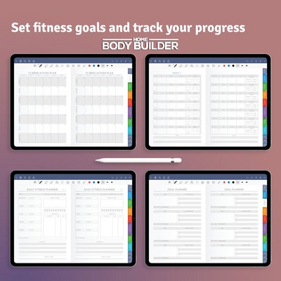 Digital Workout Planner for Goodnotes - Journal - Template - Notability - Xodo - Noteshelf