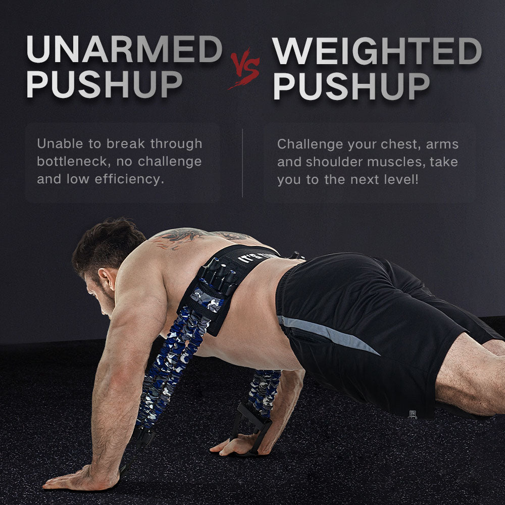 Resistance band push best sale up vs bench press